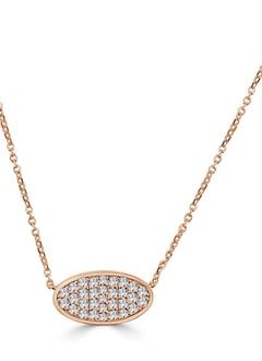 N248 Pave Oval Diamond Necklace