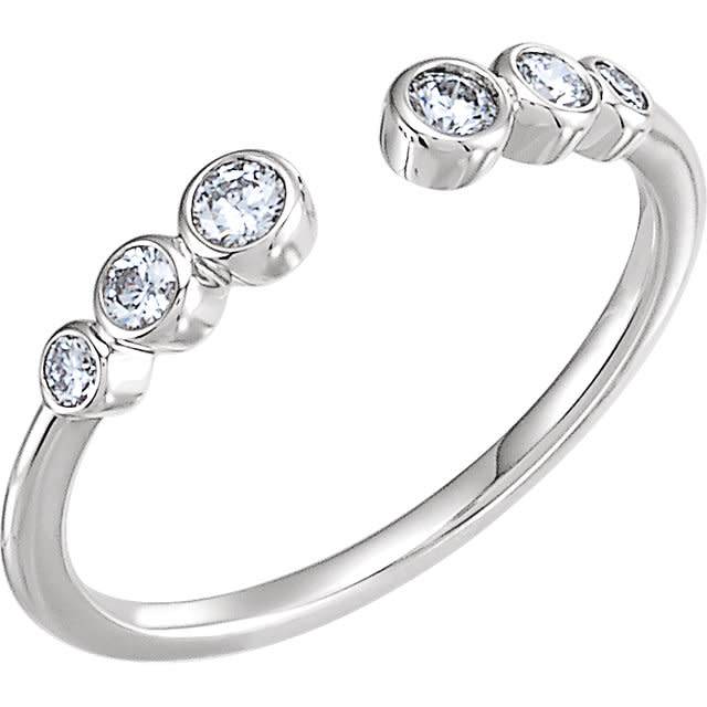 Negative Space Diamond Bezel Ring