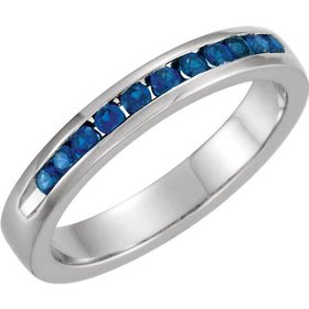 Channel Set Sapphire Band