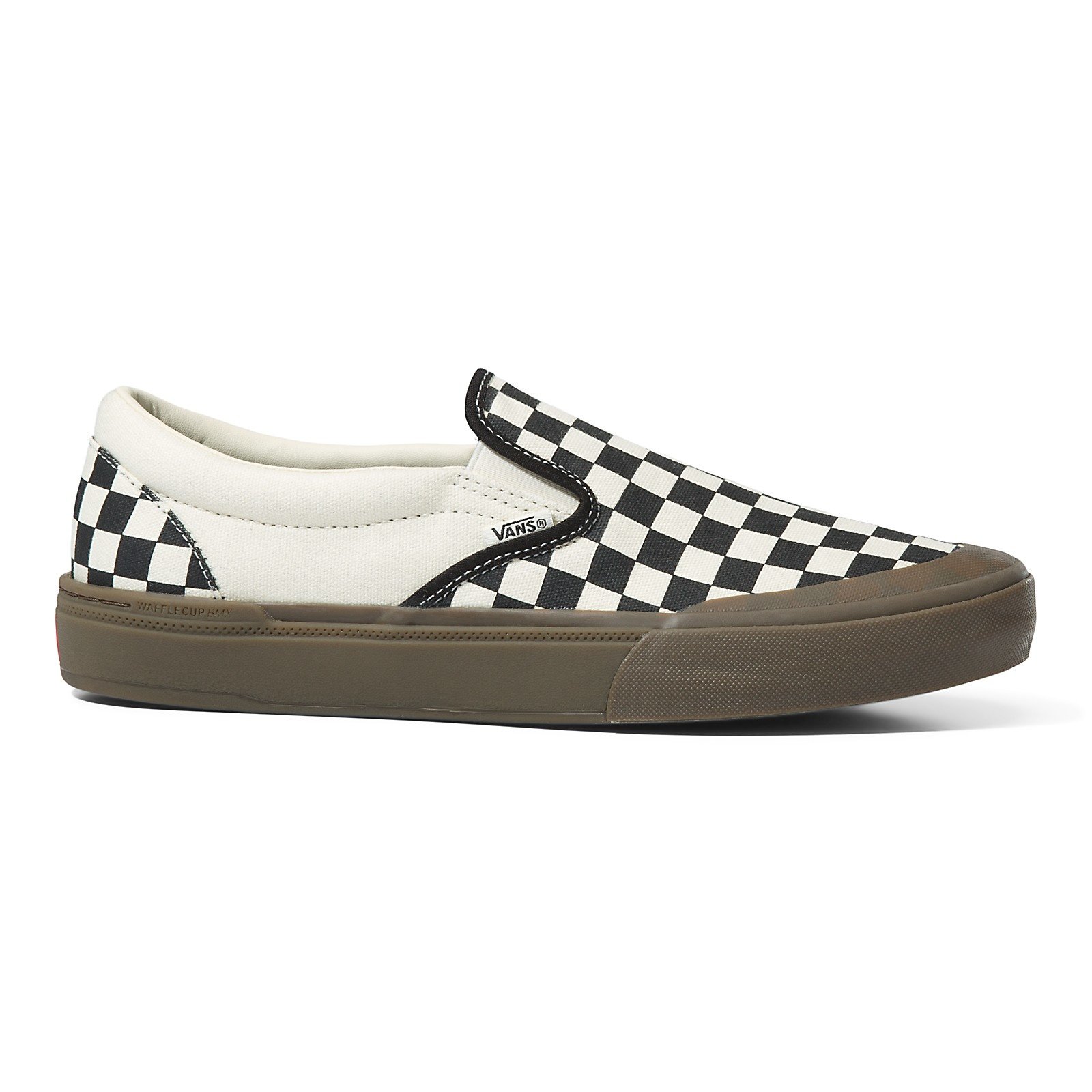 Checkerboard BMX Slip On Shoe - Black/Dark Gum