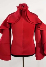 WHY Scuba Top w Lace and Ruffled Design