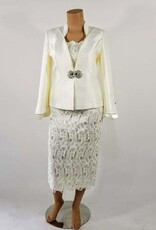 Nina Massini Silky w Lace 3PC Skirt Suit