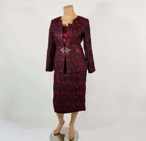 Serafina Brocade 3PC Skirt Suit