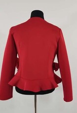 WHY Scuba Long Sleeve Top W Ruffle