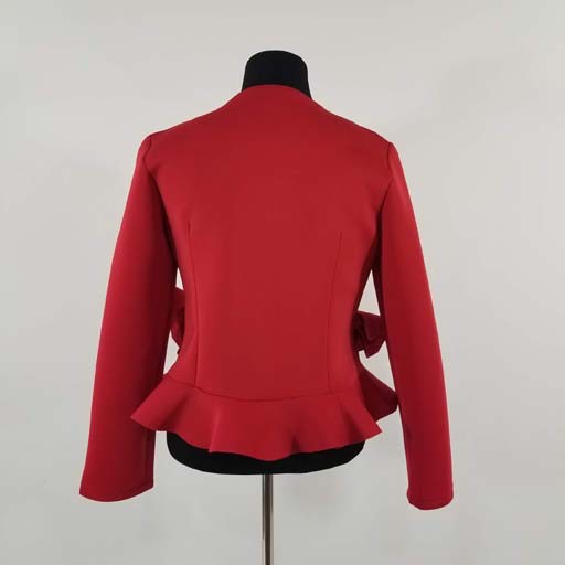 WHY Scuba Long Sleeve Top W Ruffle