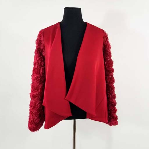 WHY Jacket w Long Sleeve Ribbon Roses Design