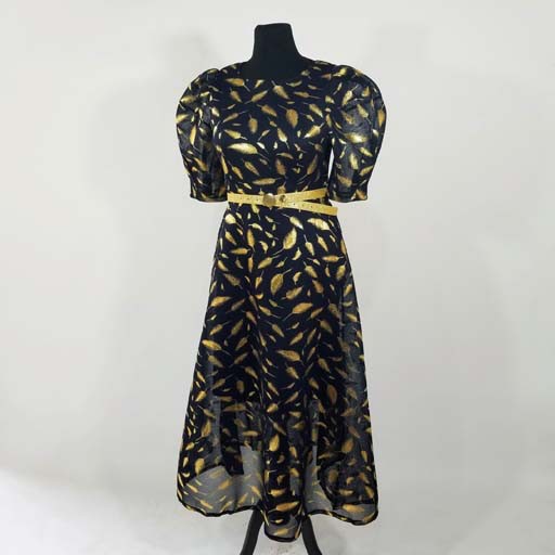 Neet Long Dress w Puffy Sleeve