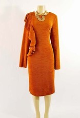 Pleated Long Sleeve  Dress