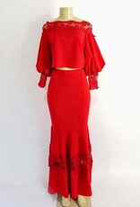 2PC Skirt Set w Lace