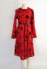 Novelty Long Sleeve Long dress w Belt