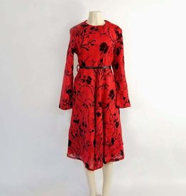 Novelty Long Sleeve Long dress w Belt