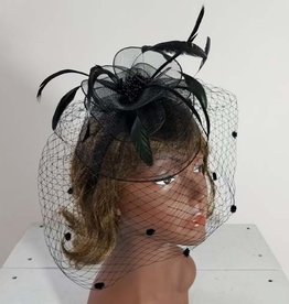 Mesh W Feather Fascinator