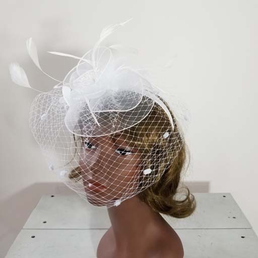 Mesh W Feather Fascinator