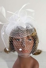 Mesh W Feather Fascinator