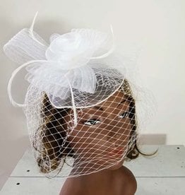 Mesh W Feather Fascinator