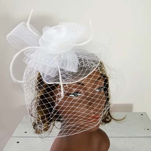 Mesh W Feather Fascinator