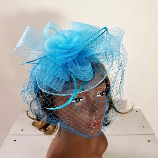 Mesh W Feather Fascinator