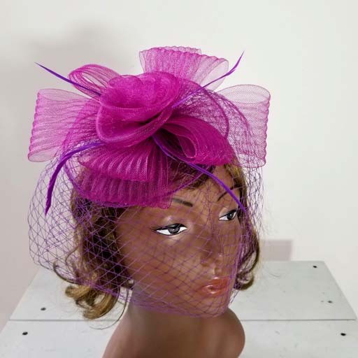 Mesh W Feather Fascinator
