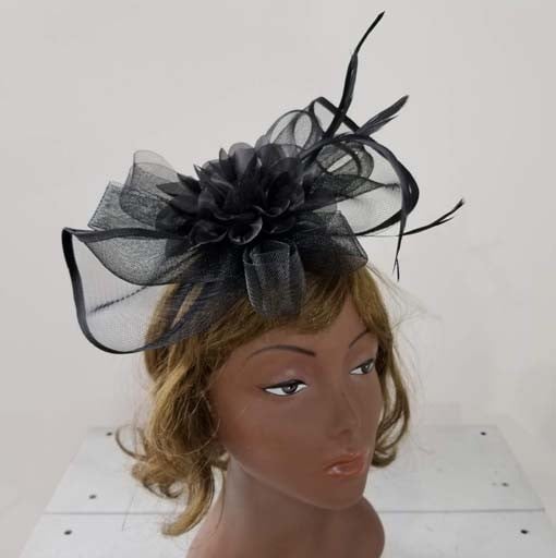 Mesh Veil w Flower Fascinators