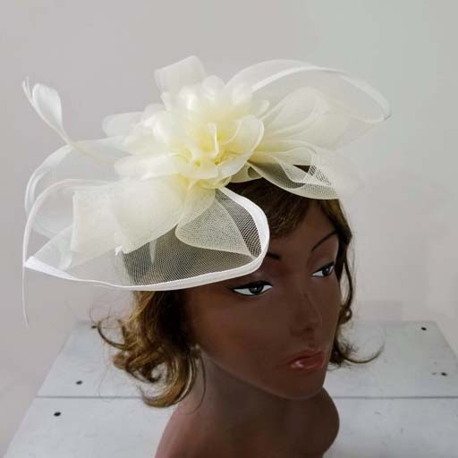 Mesh Veil w Flower Fascinators