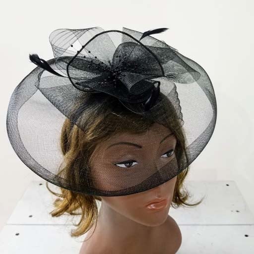 Mesh Veil w Bow Fascinator