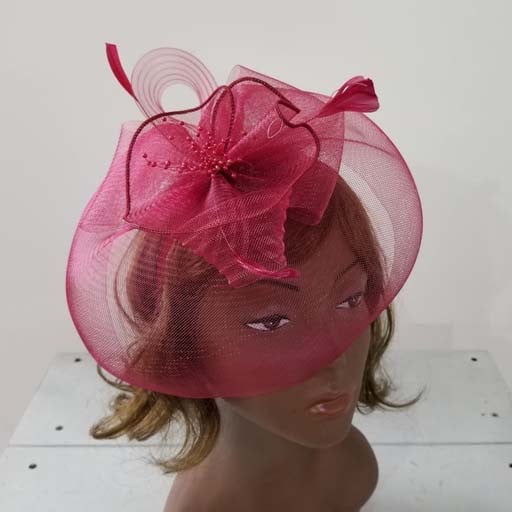 Mesh Veil w Bow Fascinator