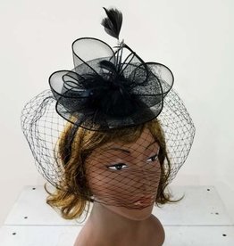 Mesh W Feather Fascinator