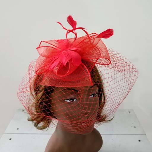 Mesh W Feather Fascinator