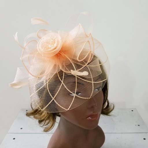 Mesh W Feather Fascinator