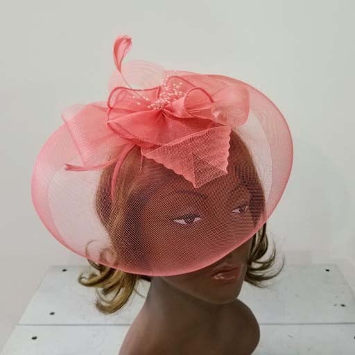 Mesh Veil w Bow Fascinator