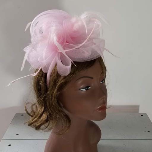 Mesh w Feather Headband