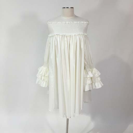 Satguru Off-the-Shoulder Long Top w Ruffle Sleeves