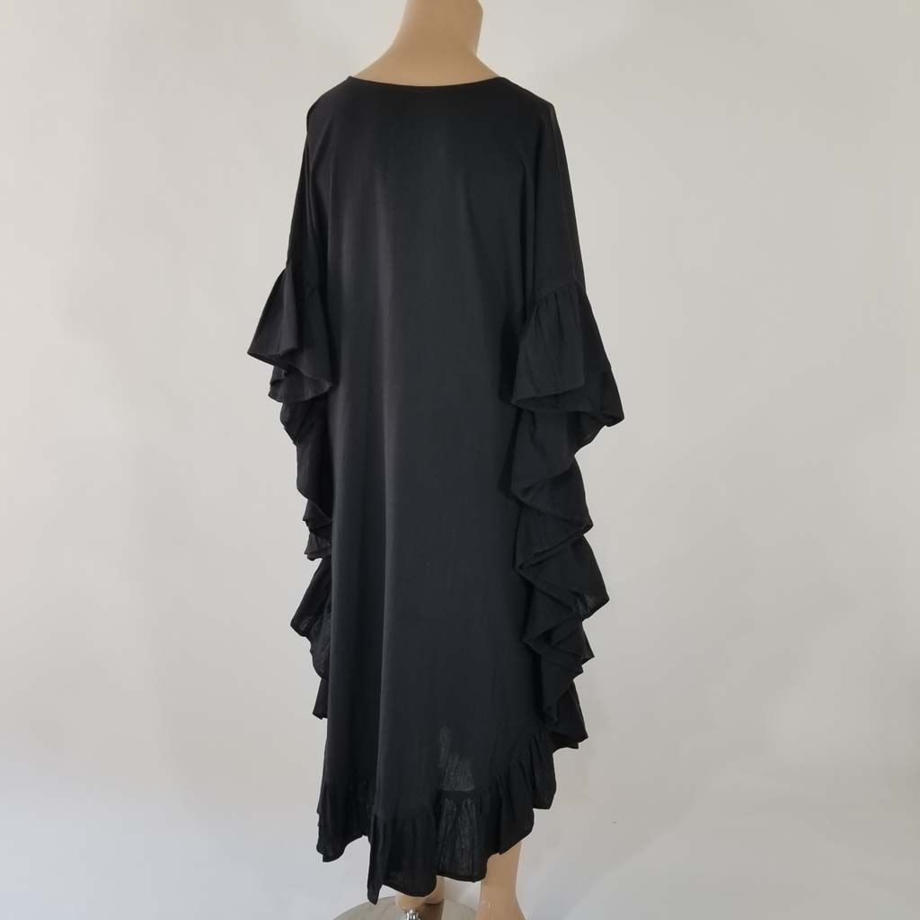 Cotton Gaize Kaftan w Ruffles