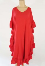 Cotton Gaize Kaftan w Ruffles