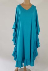 Cotton Gaize Kaftan w Ruffles