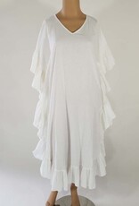 Cotton Gaize Kaftan w Ruffles