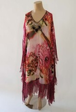 Exotic Silk Chiffon Beaded Kaftan