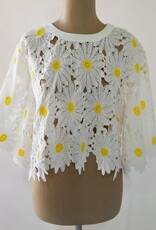 Crop Top With Yellow Flower