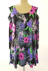 Jostar Printed Cold Shoulder Top