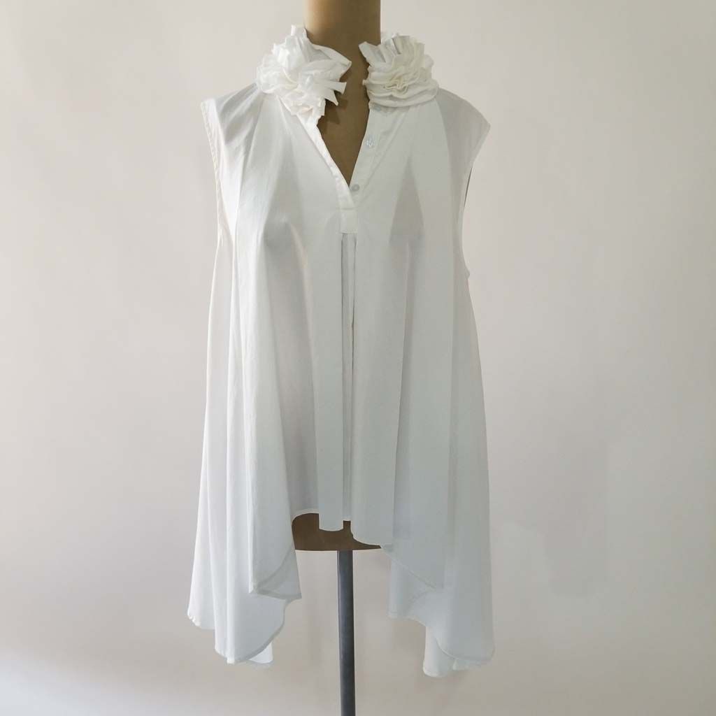 Style Flowing Tank w/ Ruffle Collar