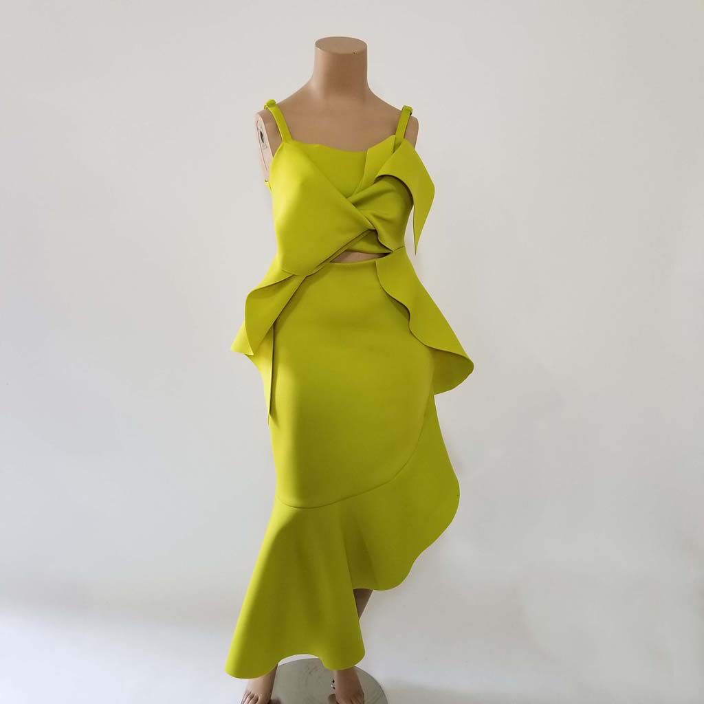 Fashion Terminal Scooba Frill Front Dress Long