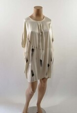 Short Sleeve Long Poncho w Painting Design