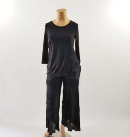 Come N See Layered Top w Pleated Palazzo Pants Set