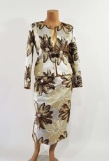 Lily and Taylor Novelty Flower Print 3PC Skirt Suit