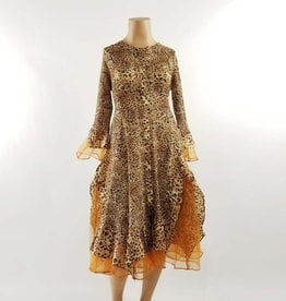 Jerry T Crinkle Long Jacket w Wide Chiffon Sleeves