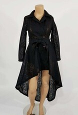 Lace Dress w Puffy Long Sleeve