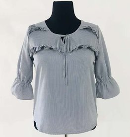 Striped Top w Fuffled