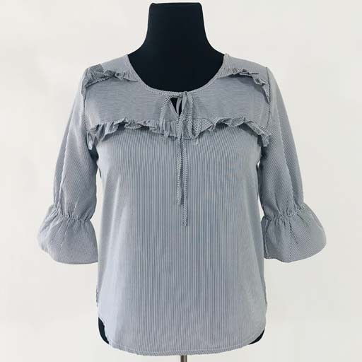 Striped Top w Fuffled