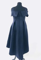 Off-Shoulder High Low Scuba Dress