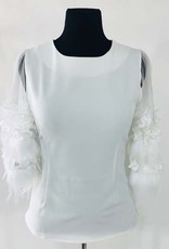 WHY Feather w Ruffled Long Sleeve Top
